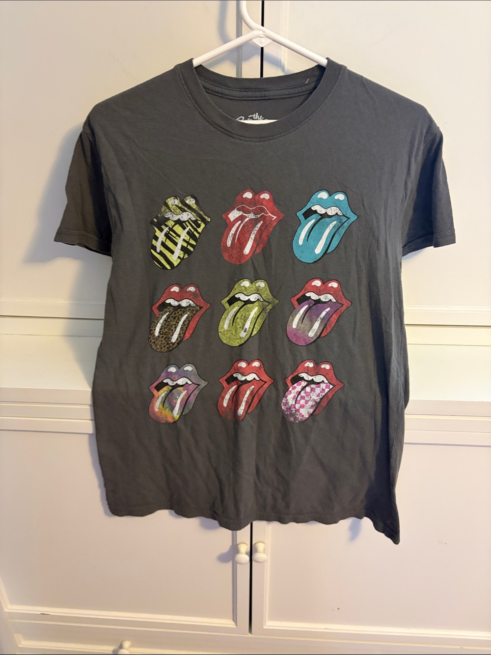 The Rolling Stones Gray Logo Crewneck Tee